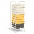 Rolling Storage Cart Organizer with 10 Compartments and 4 Universal Casters - Gallery View 35 of 66